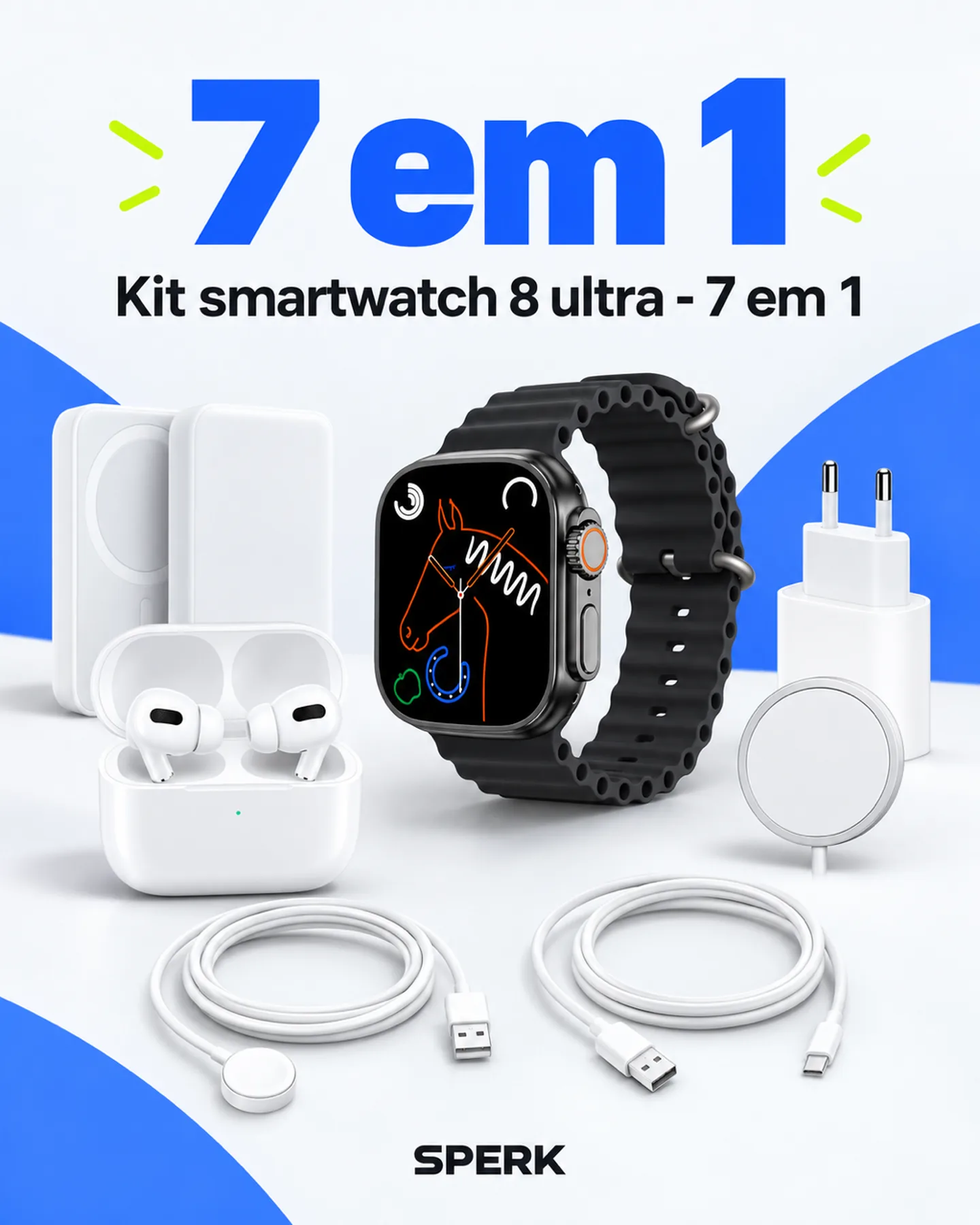 Kit smartwatch 8 ultra - 7 em 1 — painel 2