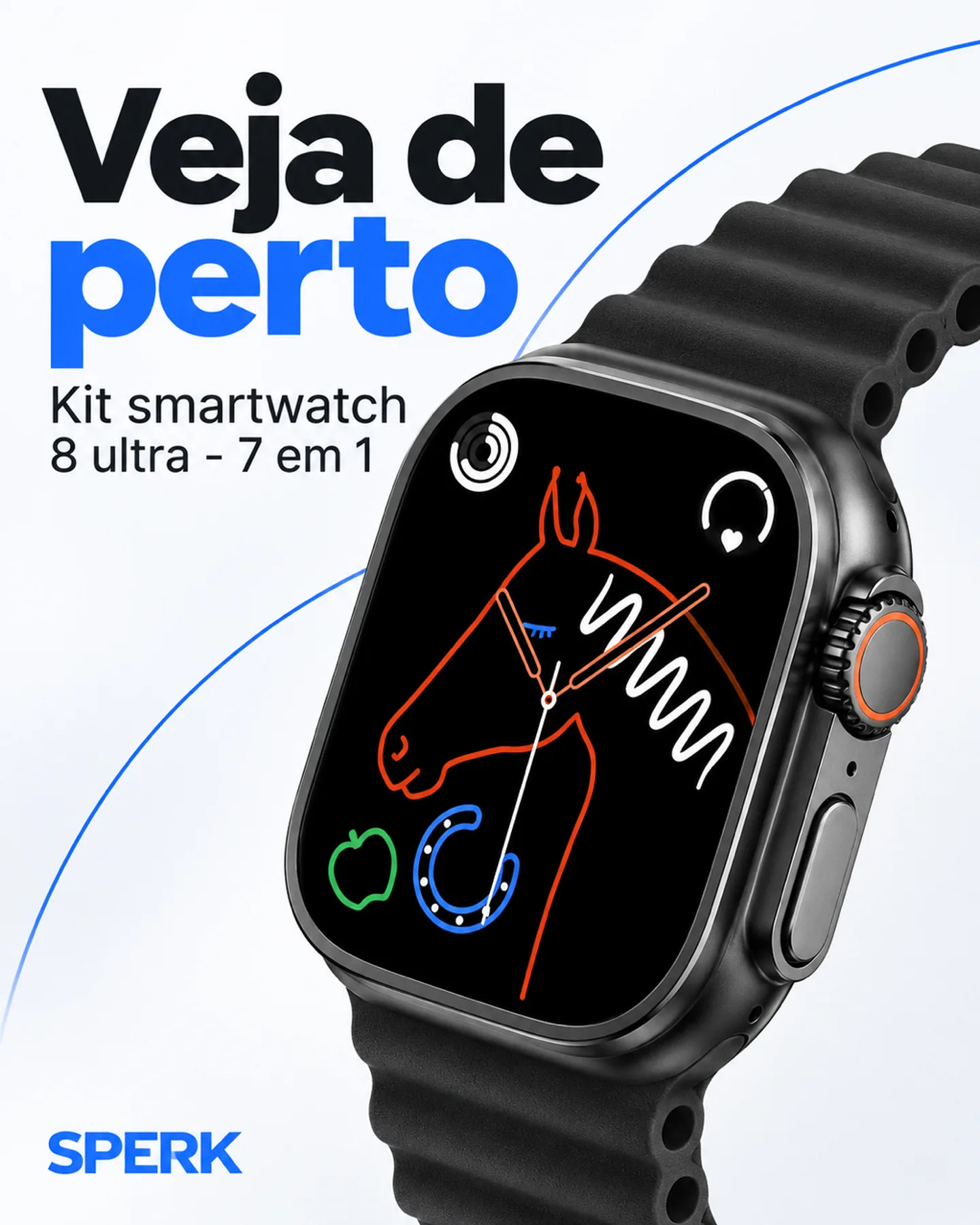 Kit smartwatch 8 ultra - 7 em 1 — painel 3