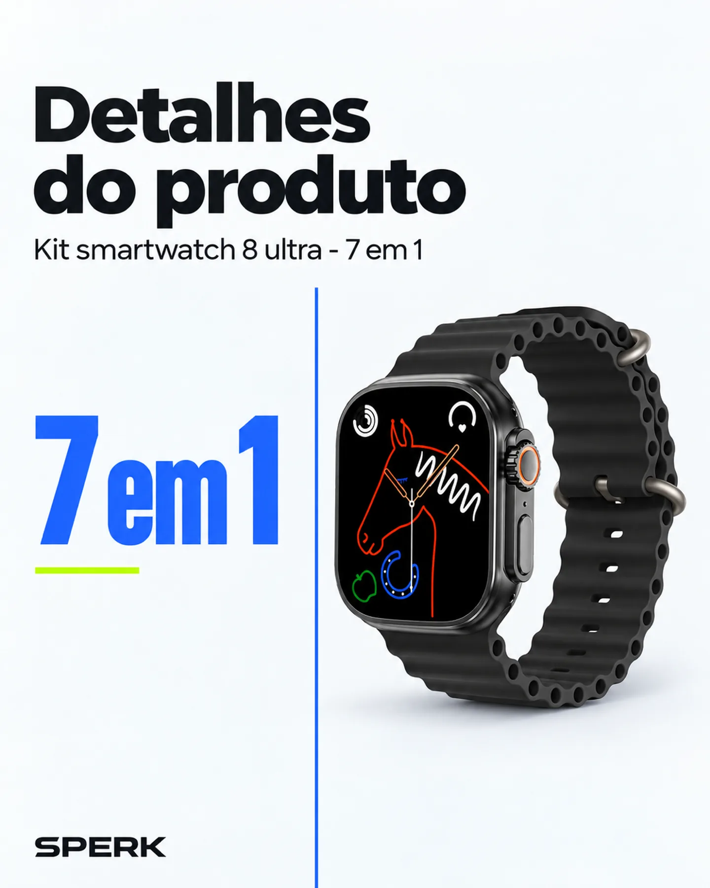 Kit smartwatch 8 ultra - 7 em 1 — painel 4