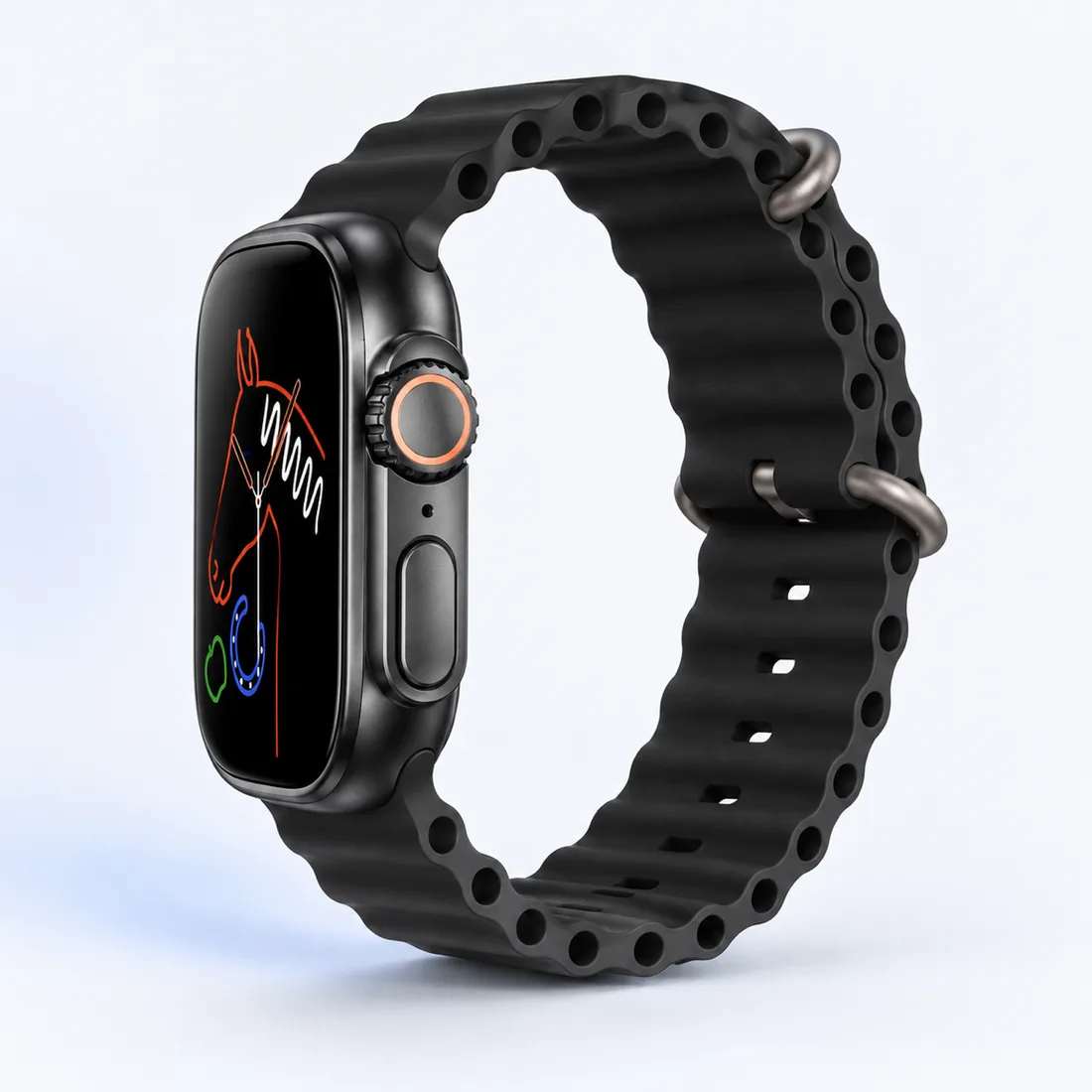 Kit smartwatch 8 ultra - 7 em 1 — verso lateral