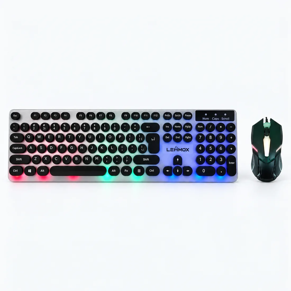 Kit teclado e mouse com fio gamer RGB Lehmox LEY2075