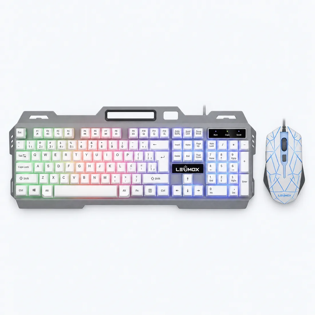 Kit teclado e mouse com fio gamer RGB Lehmox LEY2078