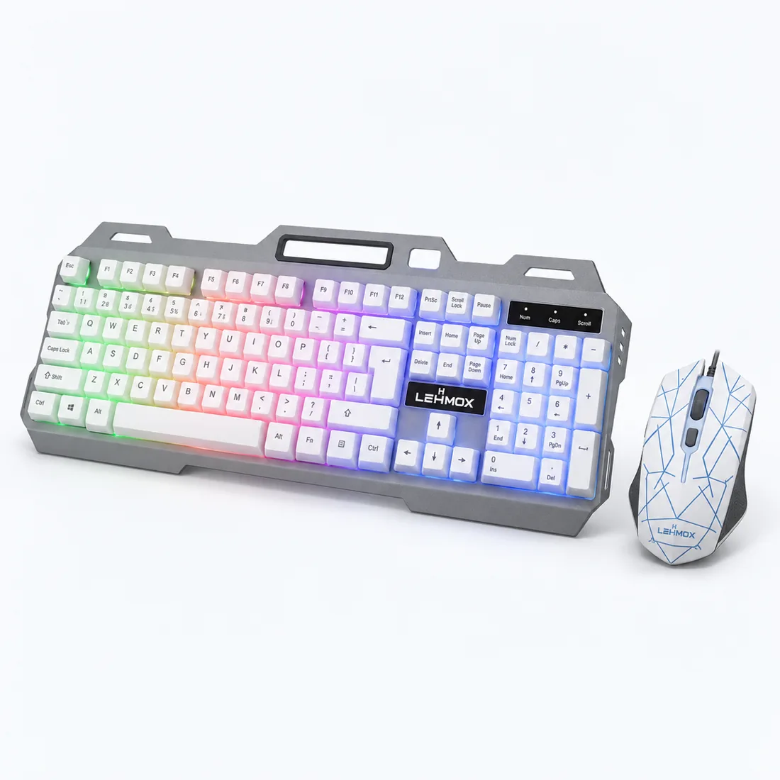 Kit teclado e mouse com fio gamer RGB Lehmox LEY2078 — verso lateral