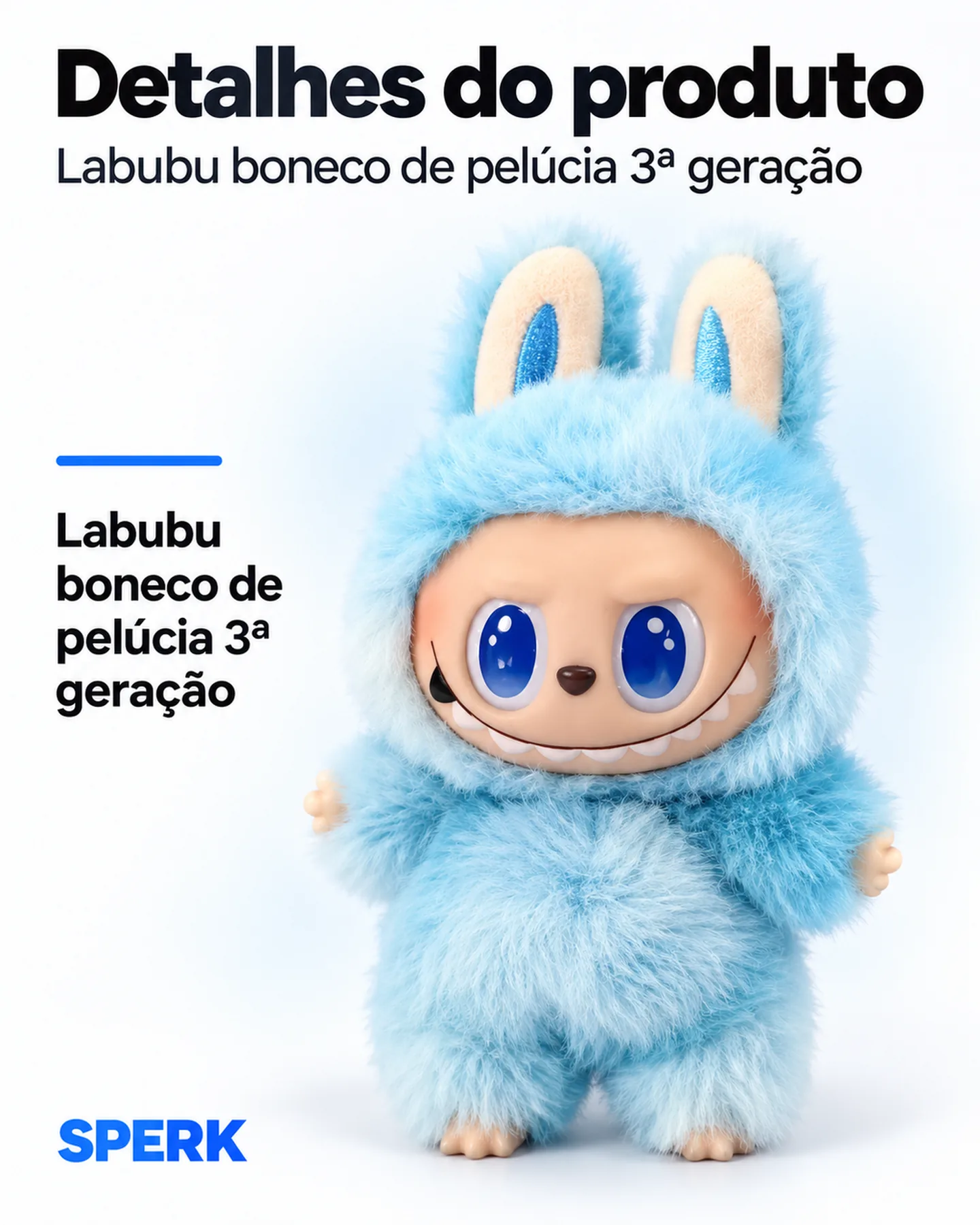 Labubu boneco de pelúcia 3ª geração — painel 4