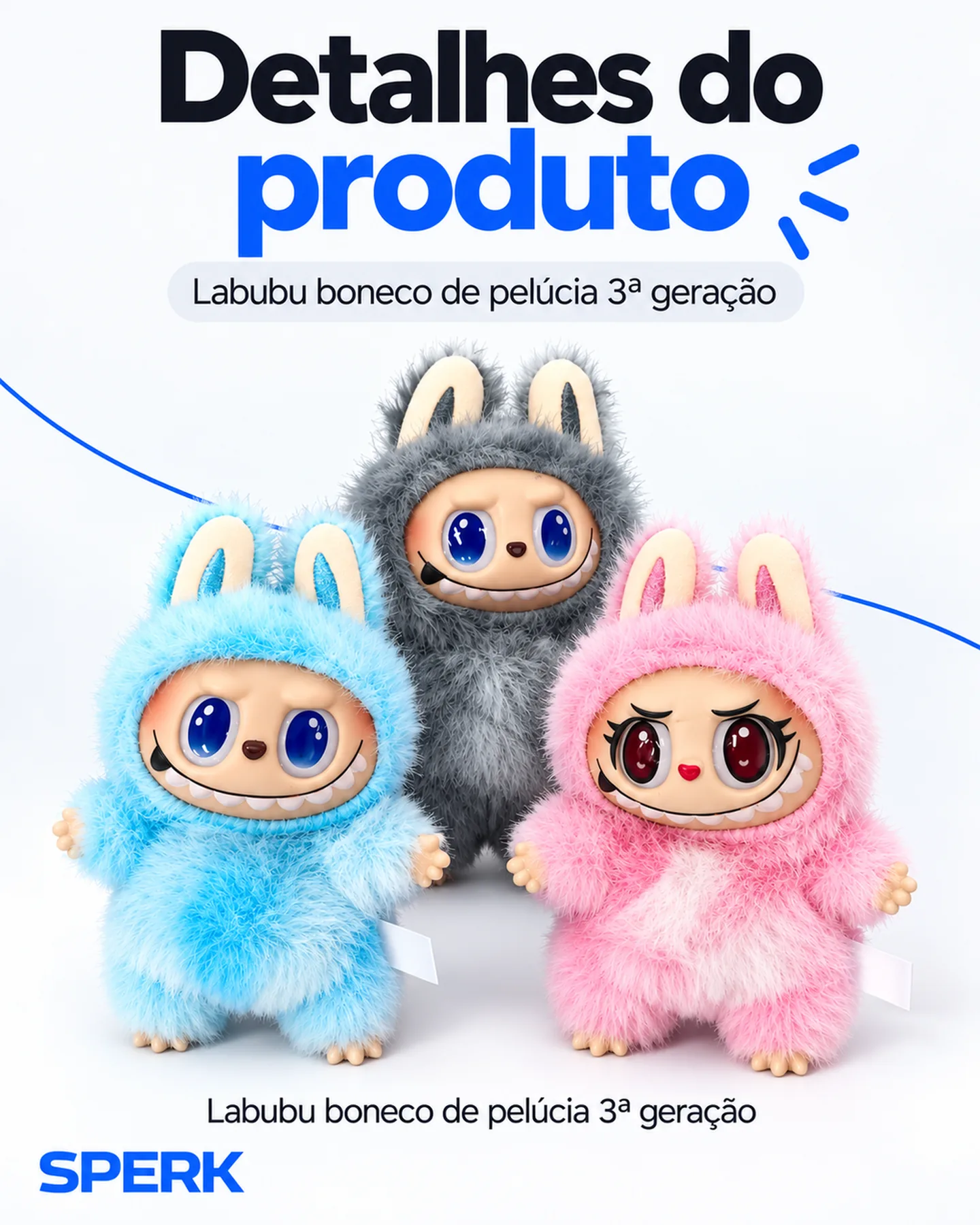 Labubu boneco de pelúcia 3ª geração — painel 5