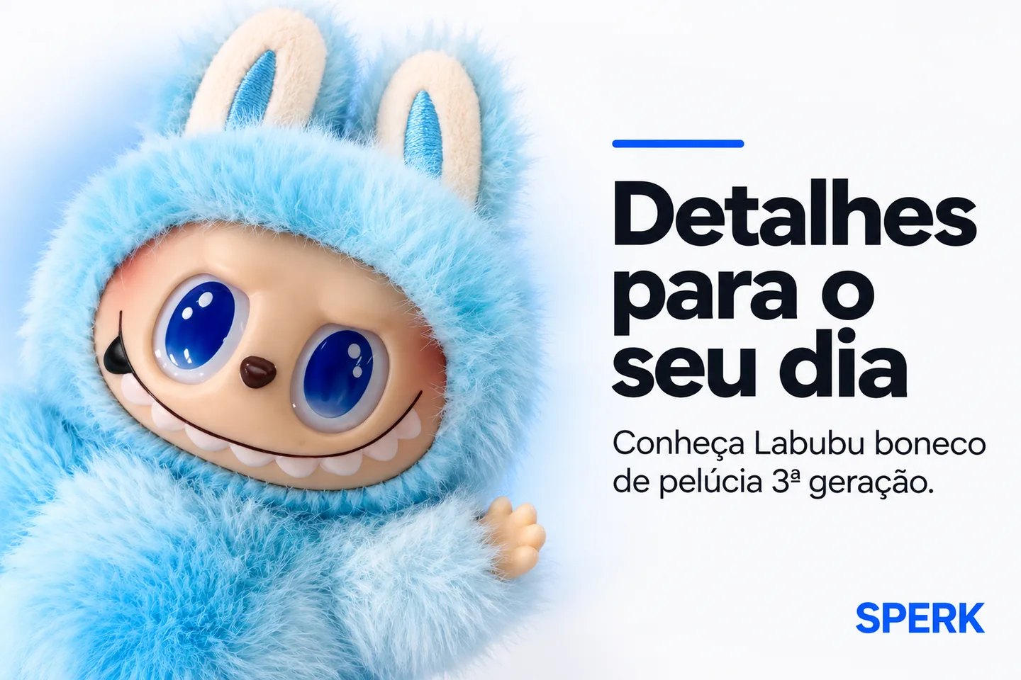 Labubu boneco de pelúcia 3ª geração — diferencial uso