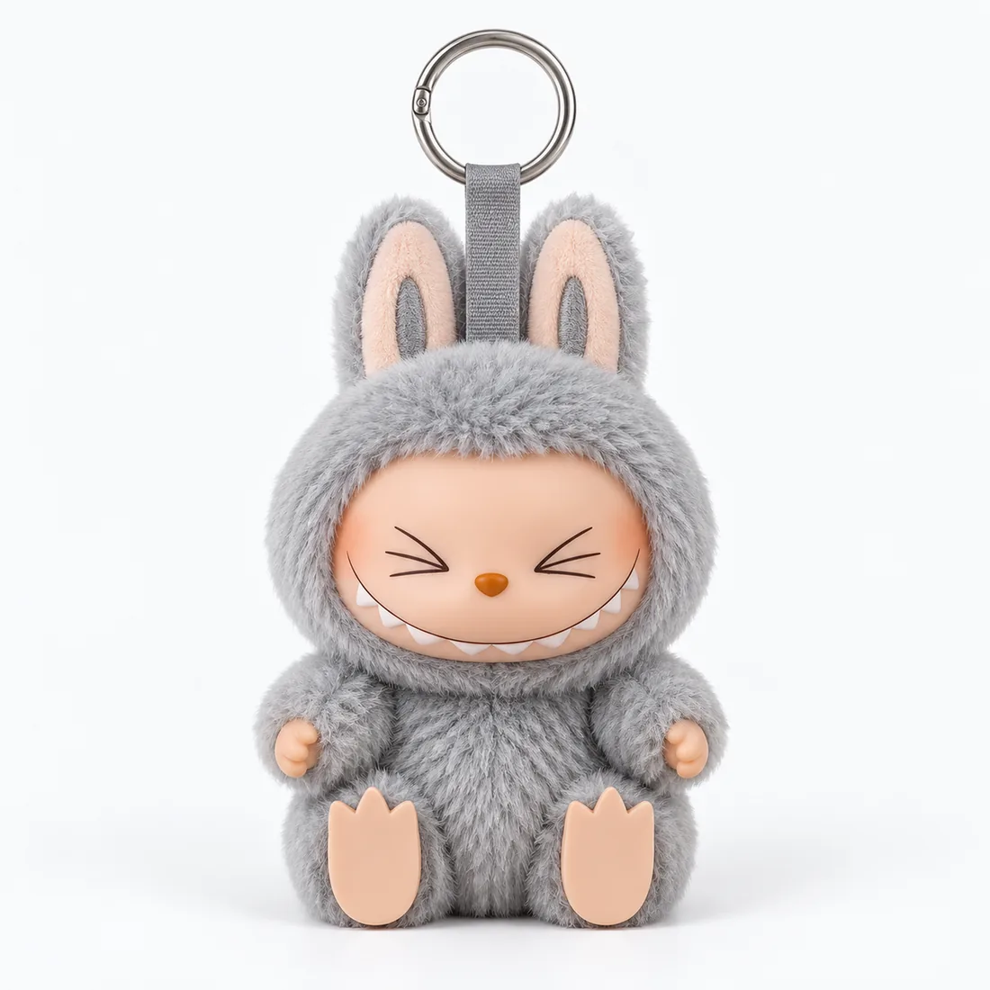 Labubu boneco de pelúcia sentado chaveiro surpresa