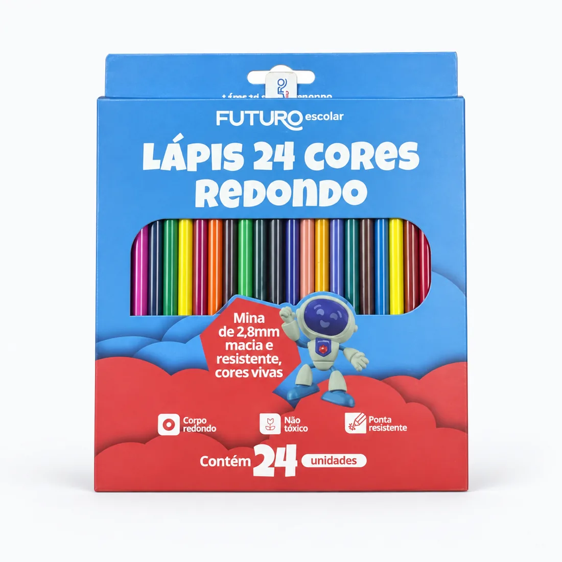 Lápis 24 cores redondo Futuro FE092207