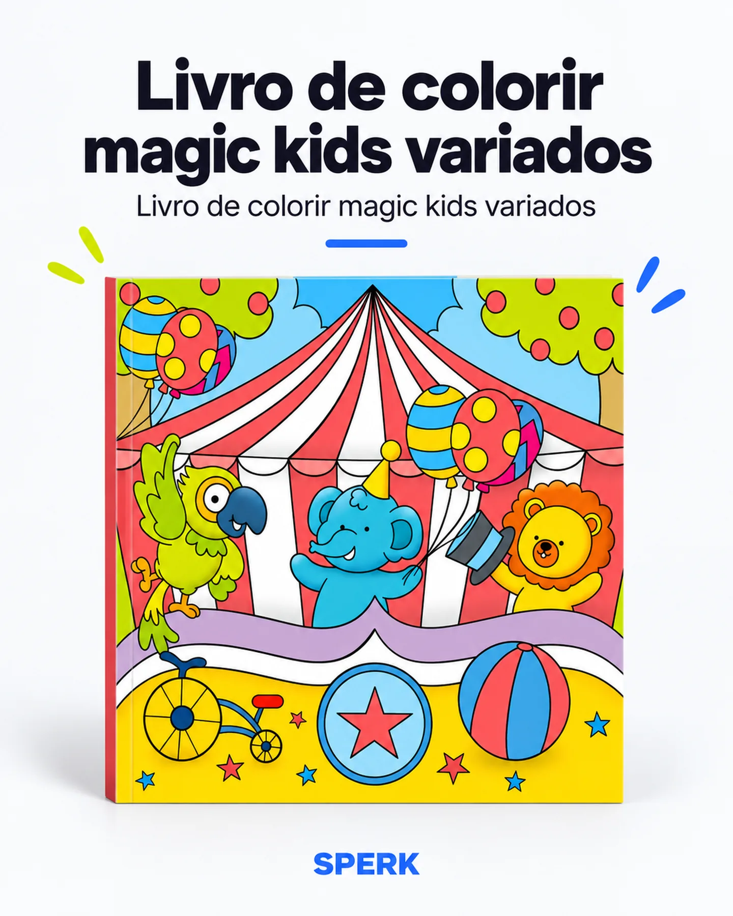 Livro de colorir magic kids variados — painel 1