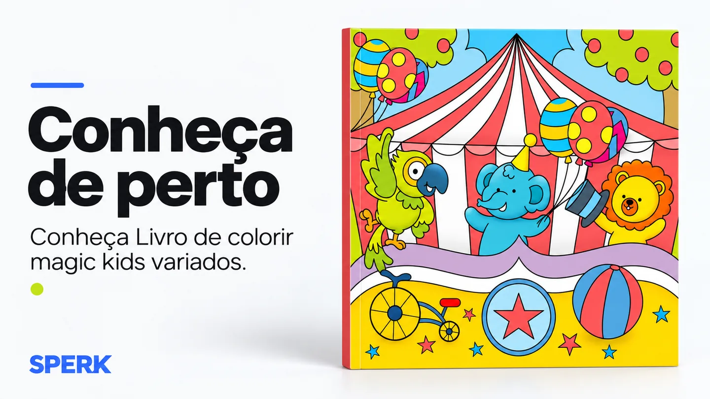 Livro de colorir magic kids variados — heroi descricao