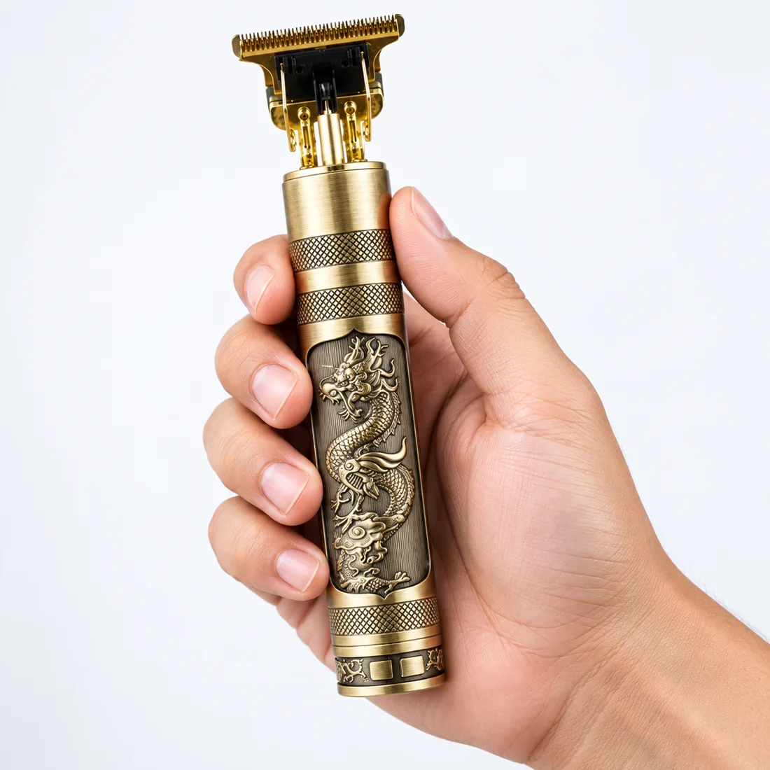 Máquina de barbear e cortar cabelo recarregável sem fio dragão — escala