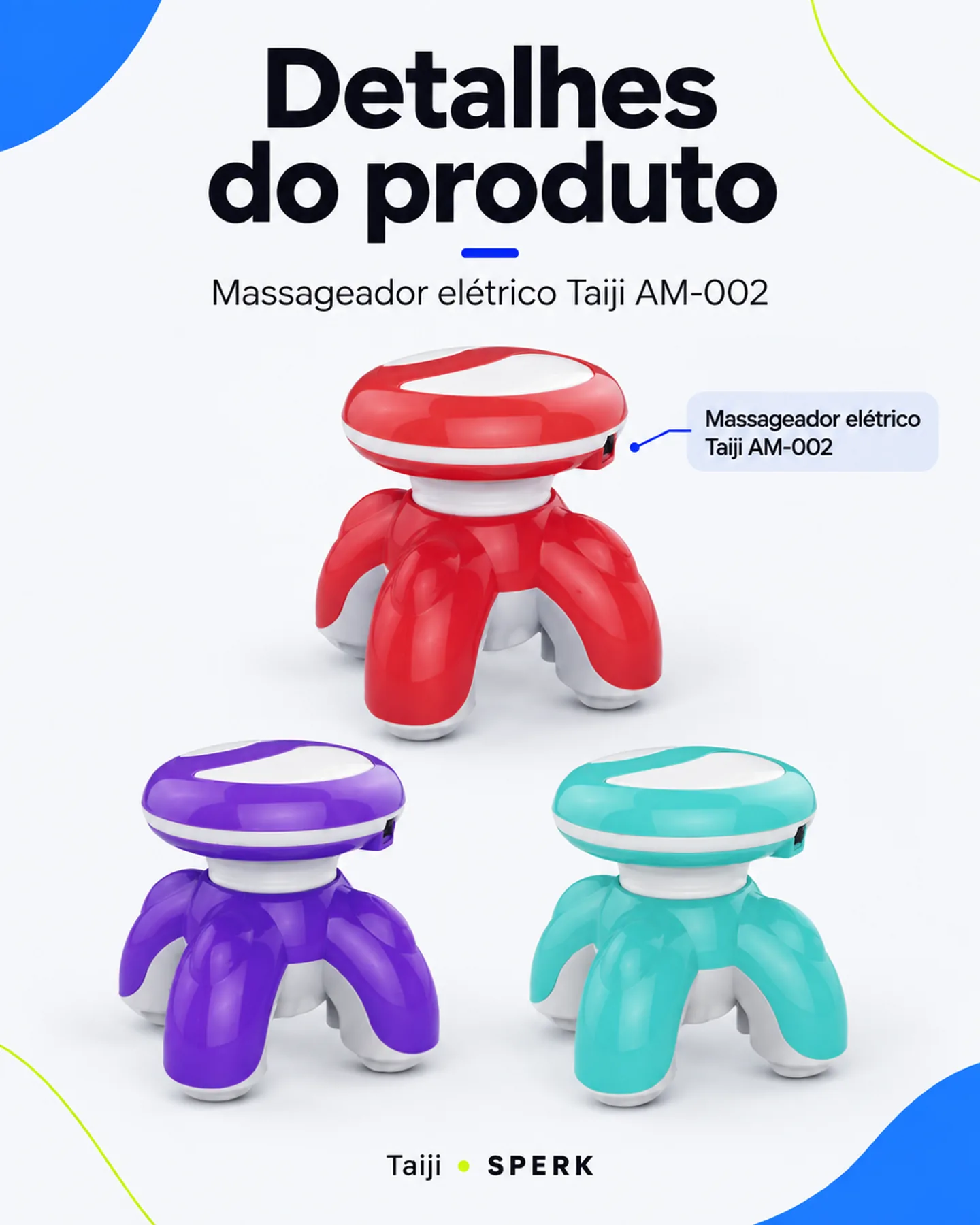 Massageador elétrico Taiji AM-002 — painel 5