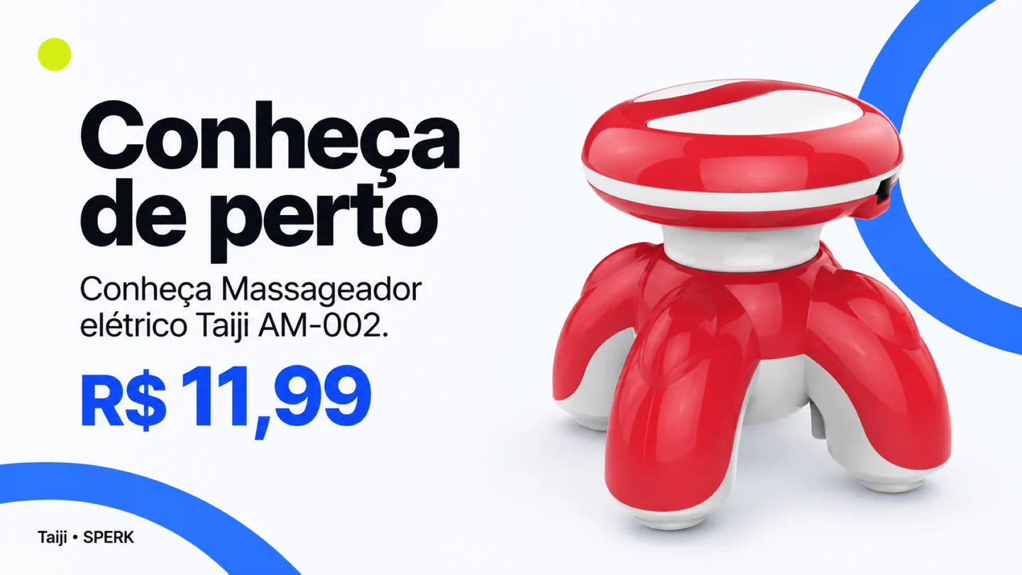 Massageador elétrico Taiji AM-002 — heroi descricao