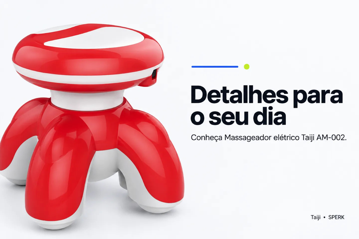Massageador elétrico Taiji AM-002 — diferencial uso