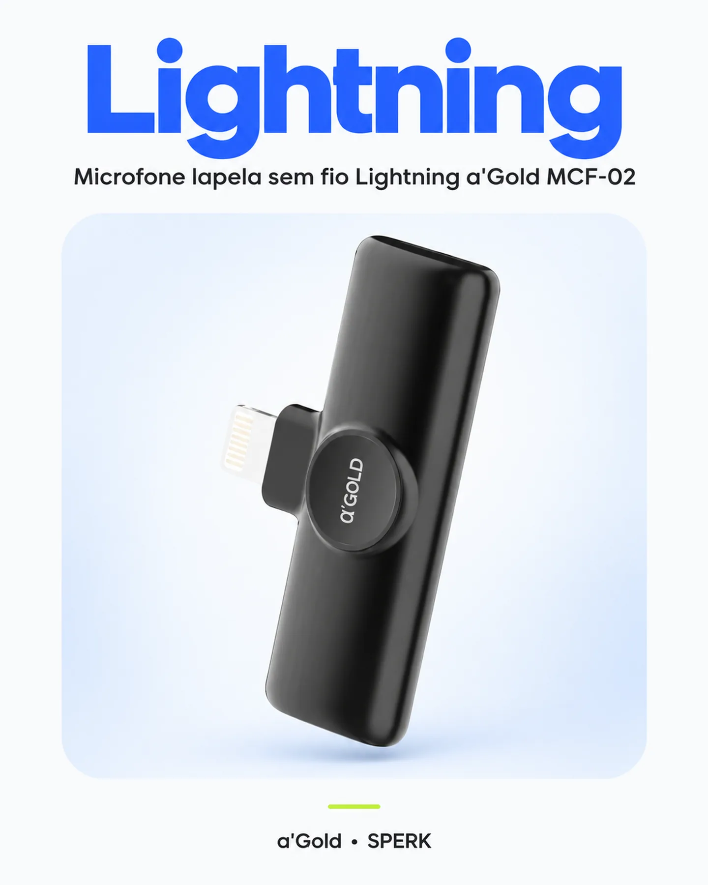 Microfone lapela sem fio Lightning a'Gold MCF-02 — painel 3