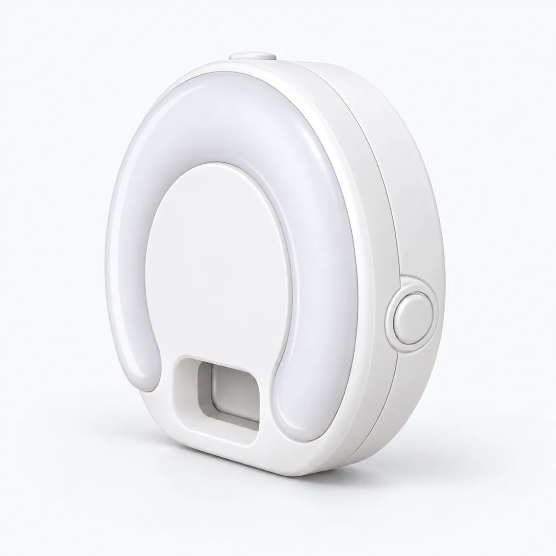 Mini ring light com prendedor portátil para selfie e vídeo KAIDI KD-D7 — verso lateral
