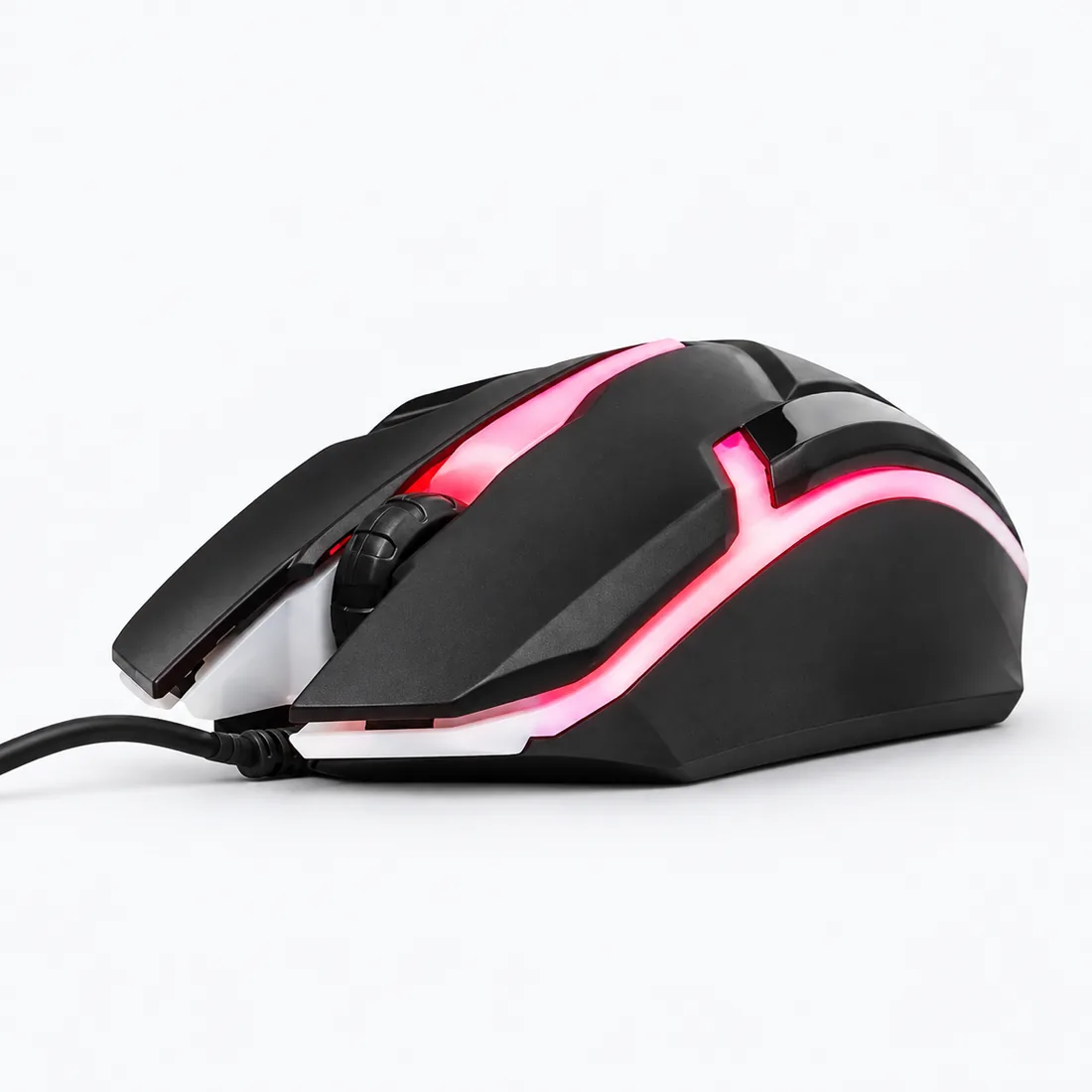 Exbom Mouse gamer USB LED RGB 1200dpi- MS-62 — verso lateral