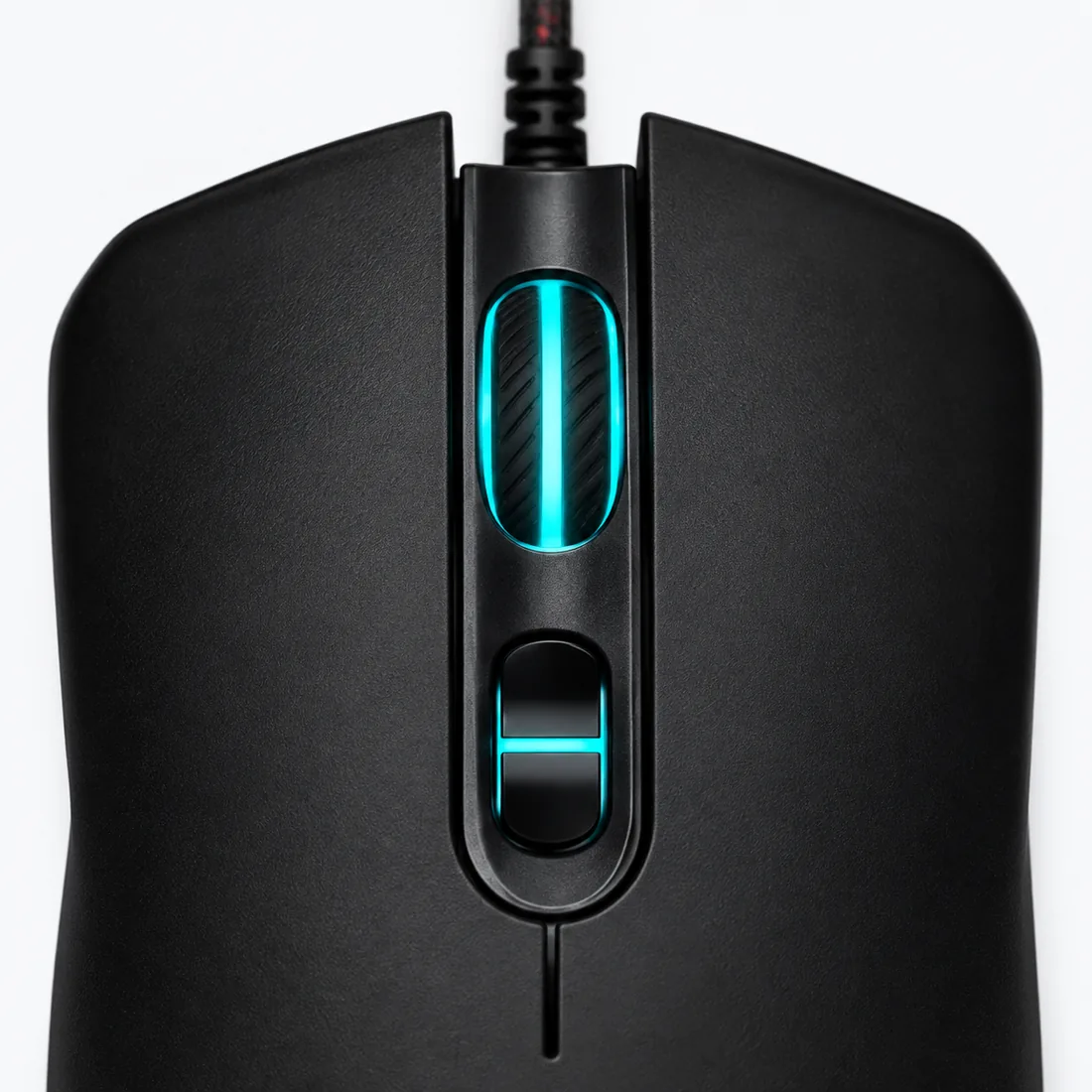 Mouse gamer USB LED RGB dpi 6400 e botões laterais Exbom GM-V550 — detalhe