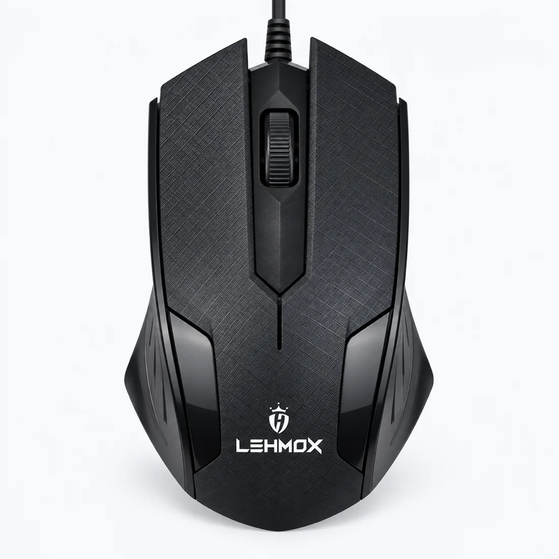 Mouse óptico USB 3.0 preto com fio ambidestro Lehmox LEY-1513