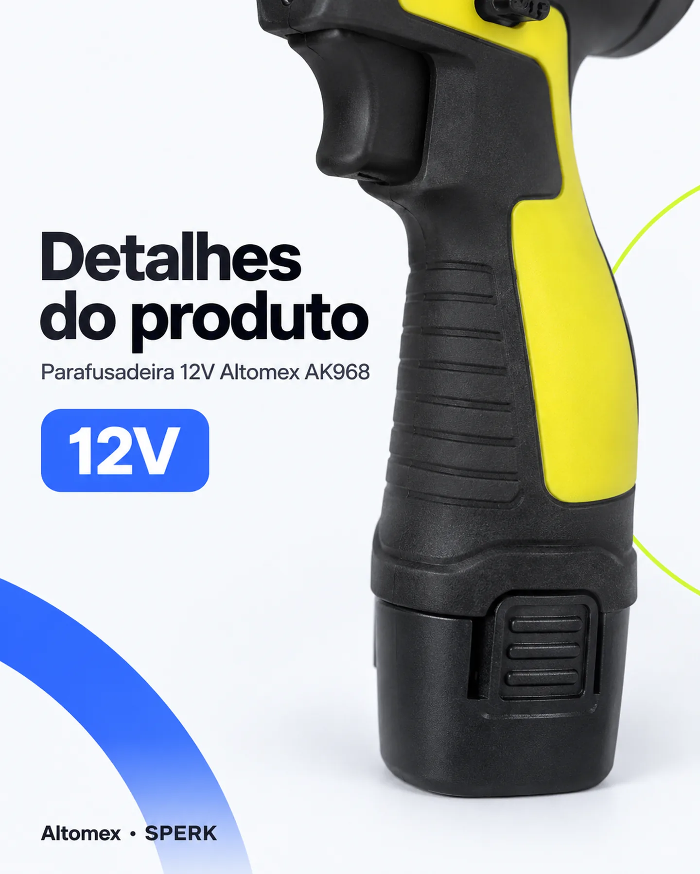 Parafusadeira 12V Altomex AK968 — painel 5