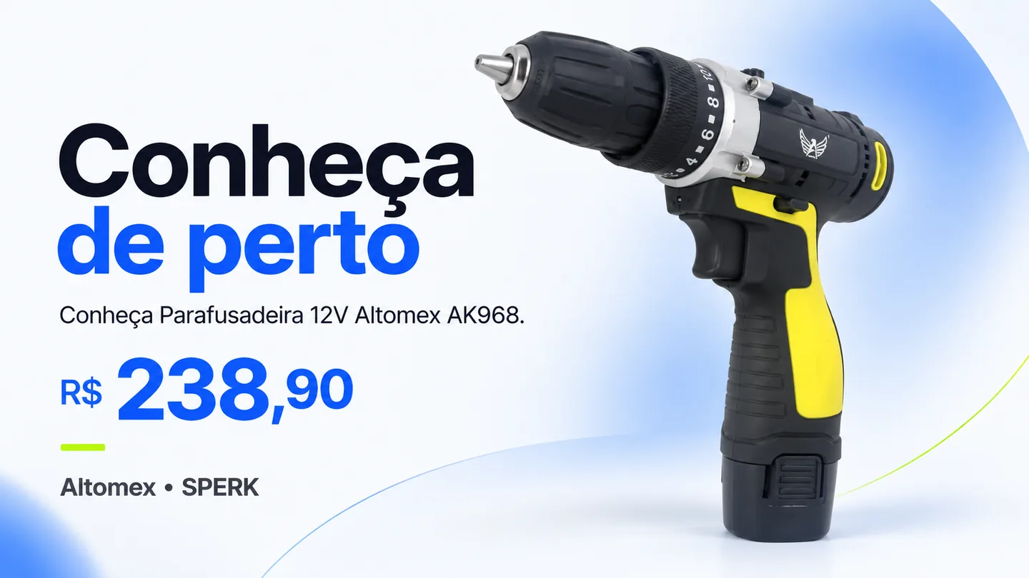 Parafusadeira 12V Altomex AK968 — heroi descricao
