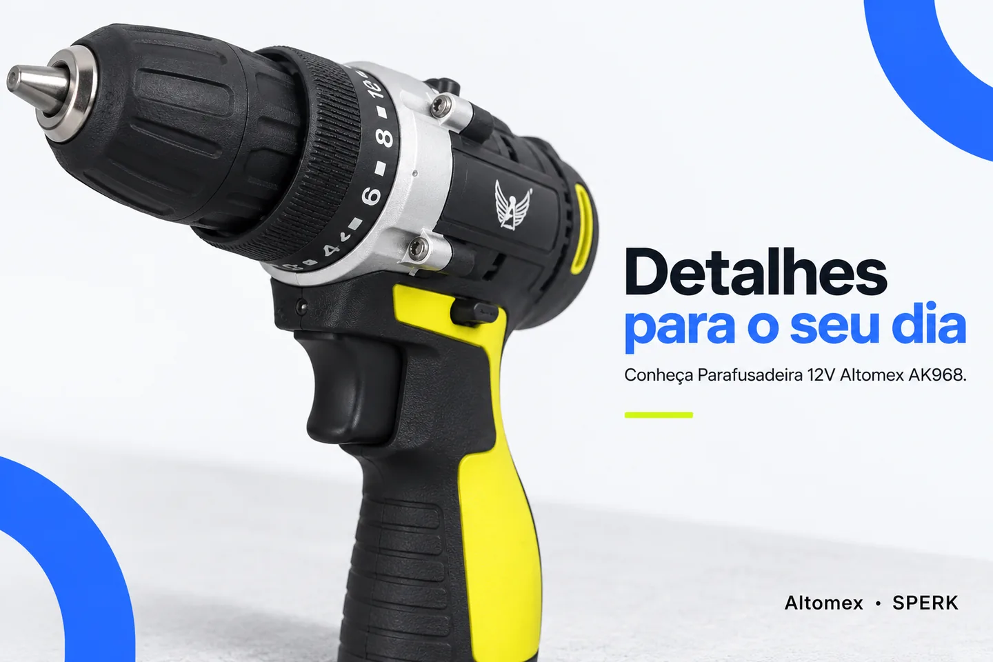 Parafusadeira 12V Altomex AK968 — diferencial uso