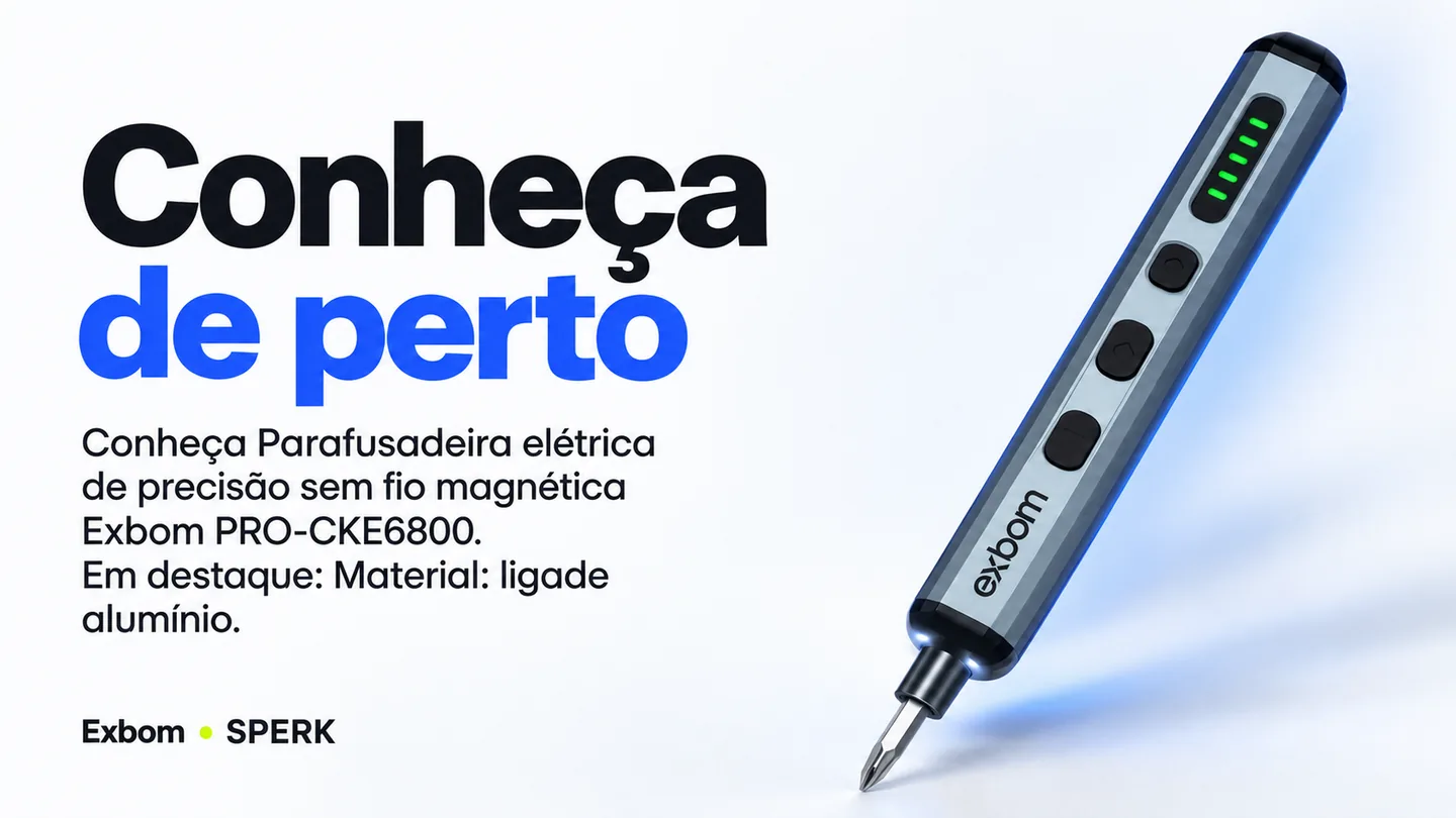 Parafusadeira elétrica de precisão sem fio magnética Exbom PRO-CKE6800 — heroi descricao