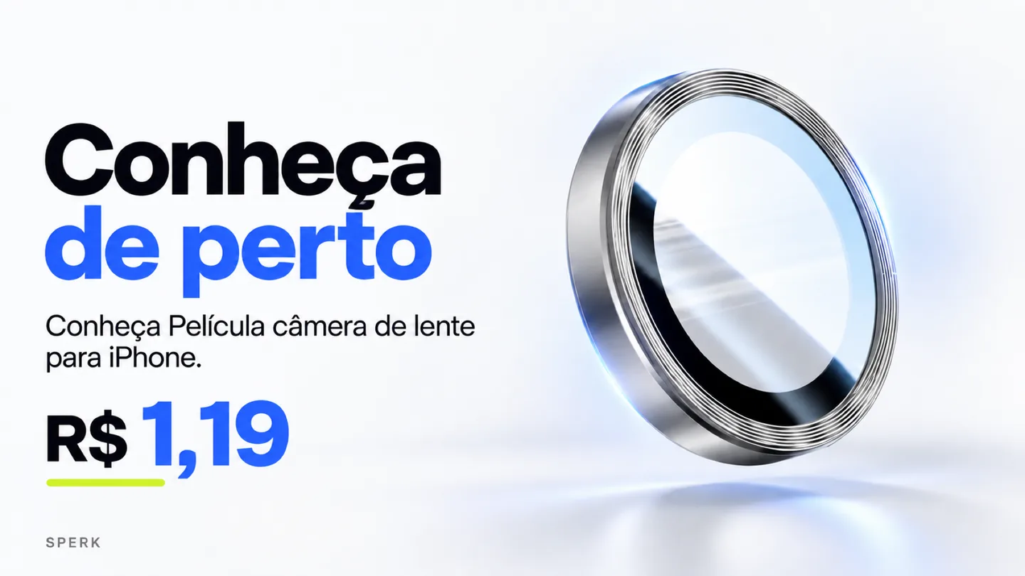 Película câmera de lente para iPhone — heroi descricao