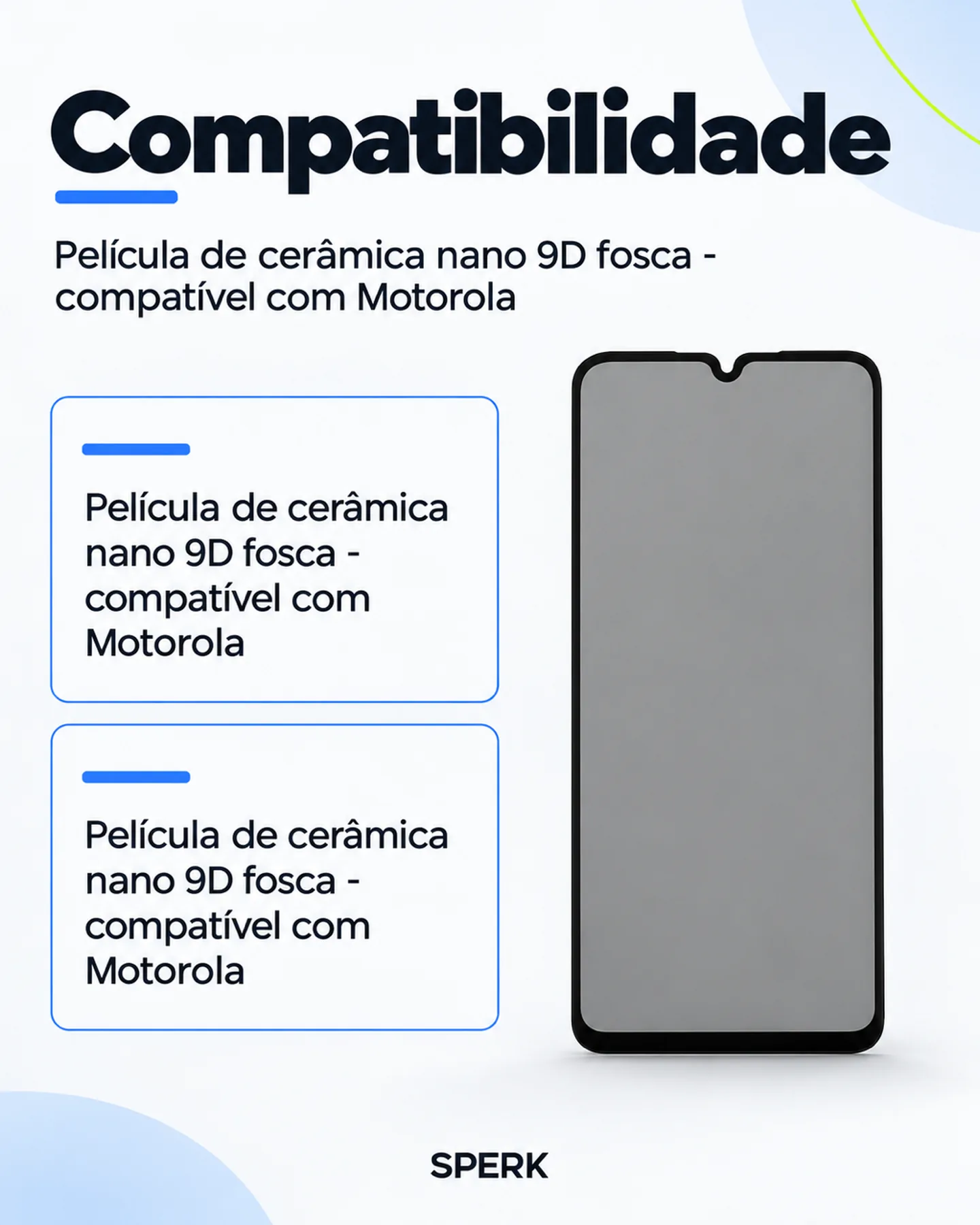 Película de cerâmica nano 9D fosca - compatível com Motorola — painel 4