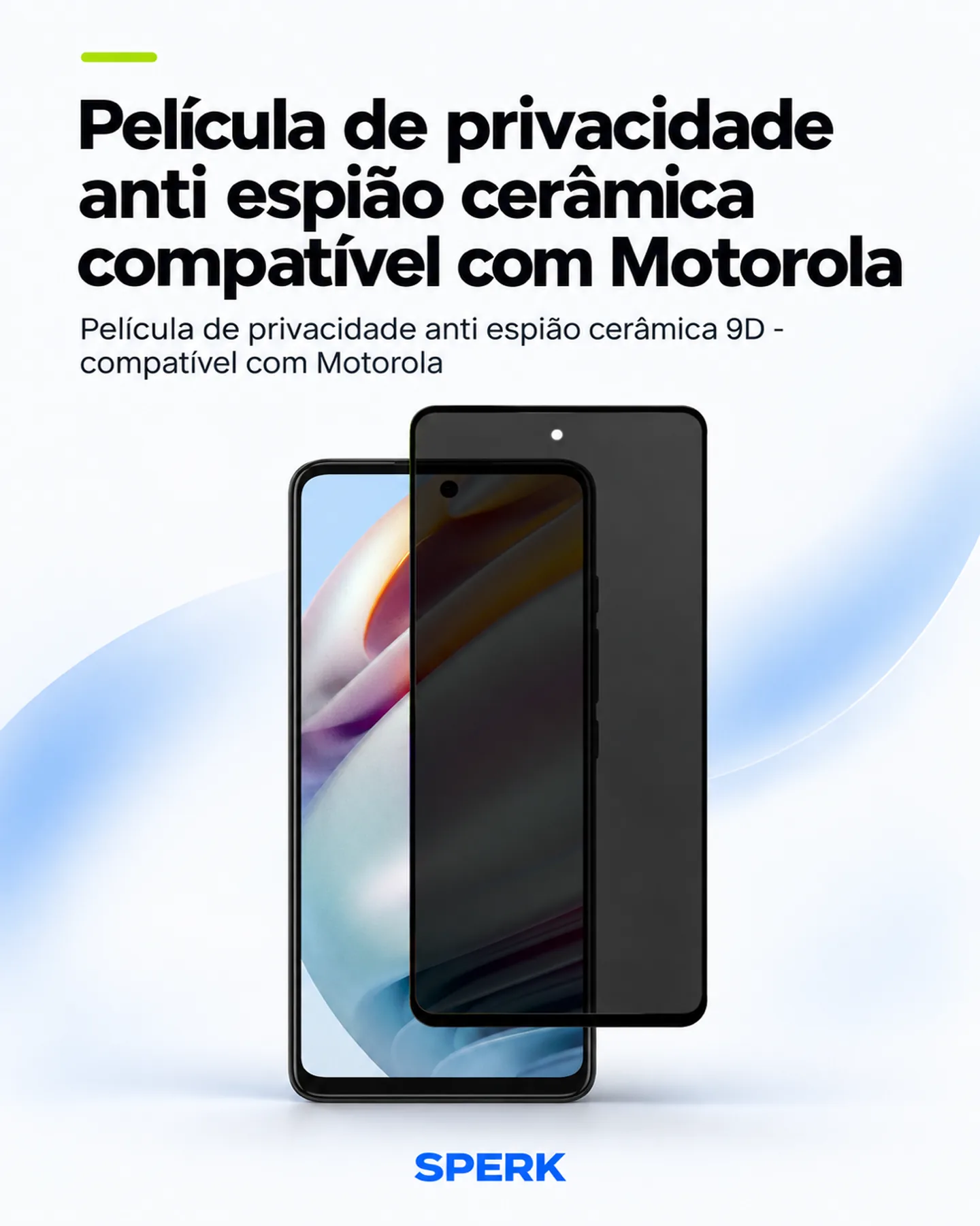 Película de privacidade anti espião cerâmica compatível com Motorola — painel 1