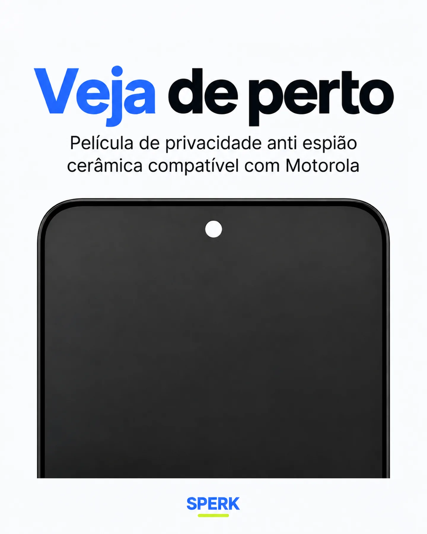Película de privacidade anti espião cerâmica compatível com Motorola — painel 3
