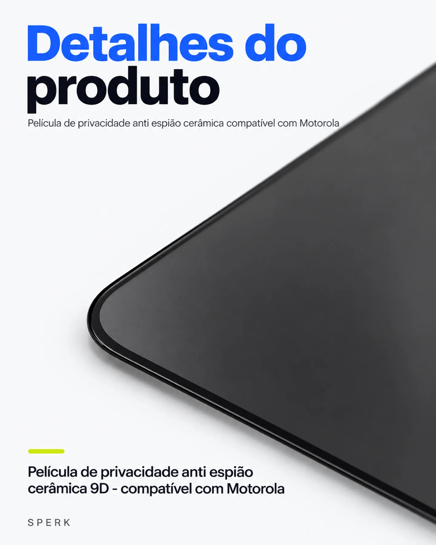 Película de privacidade anti espião cerâmica compatível com Motorola — painel 5