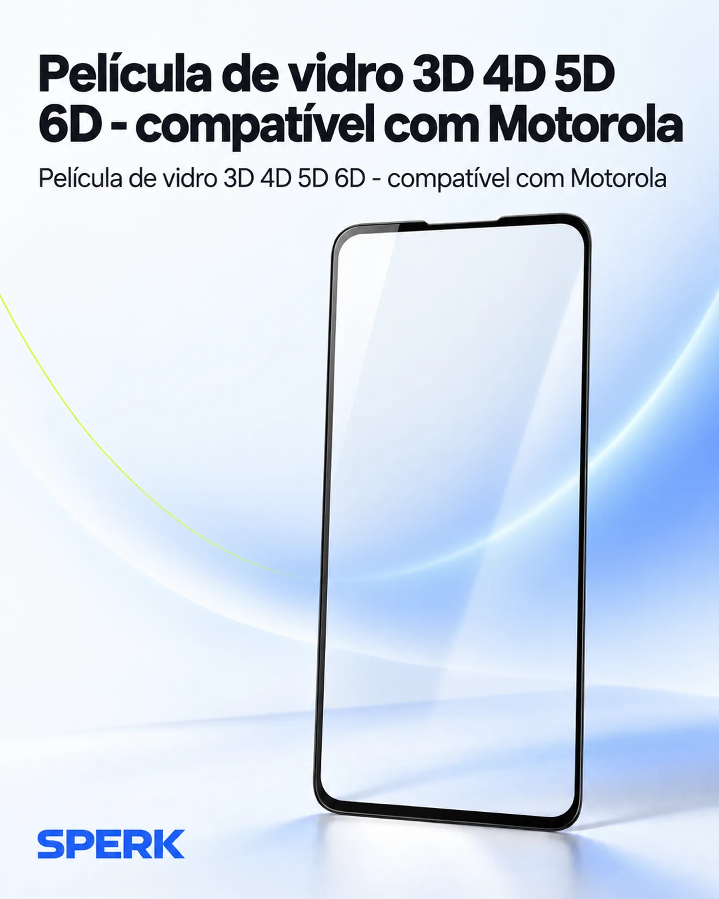 Película de vidro 3D 4D 5D 6D - compatível com Motorola — painel 1