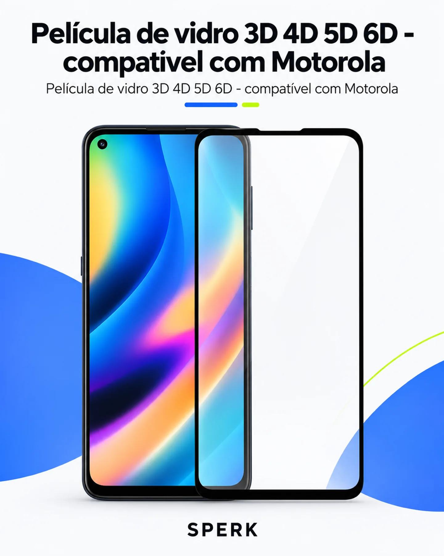 Película de vidro 3D 4D 5D 6D - compatível com Motorola — painel 2