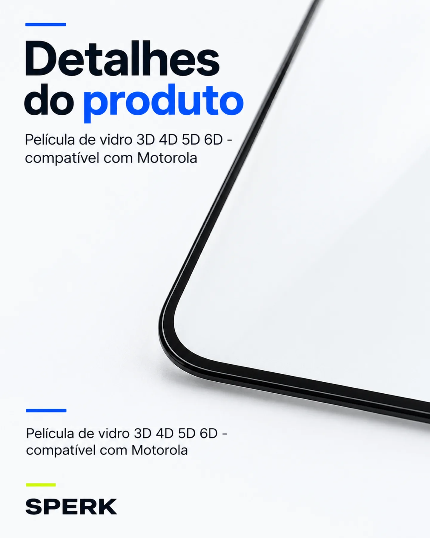 Película de vidro 3D 4D 5D 6D - compatível com Motorola — painel 5