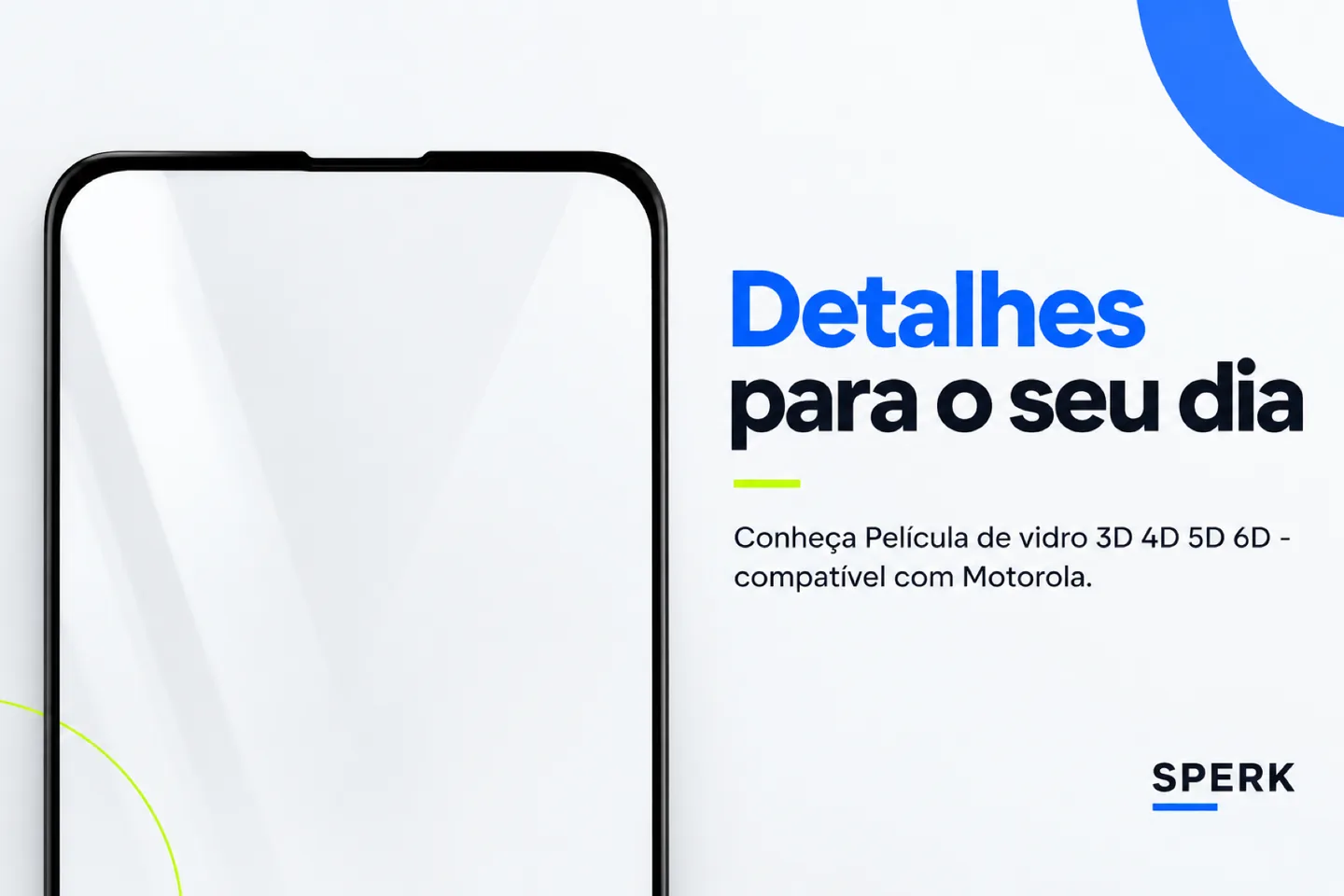 Película de vidro 3D 4D 5D 6D - compatível com Motorola — diferencial uso