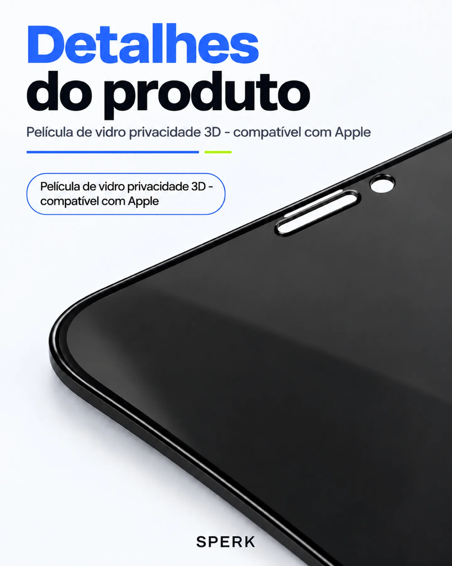 Película de vidro privacidade 3D - compatível com Apple — painel 5