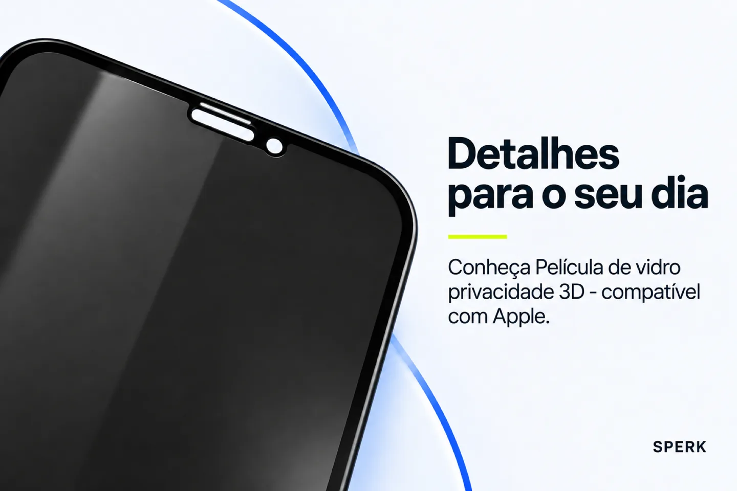 Película de vidro privacidade 3D - compatível com Apple — diferencial uso