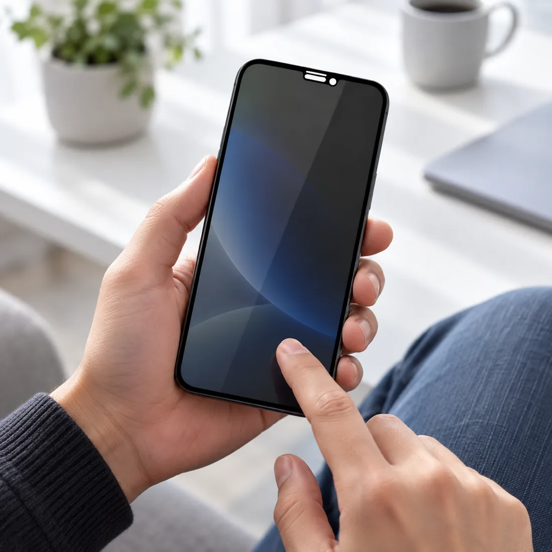 Película de vidro privacidade 3D - compatível com Apple — uso