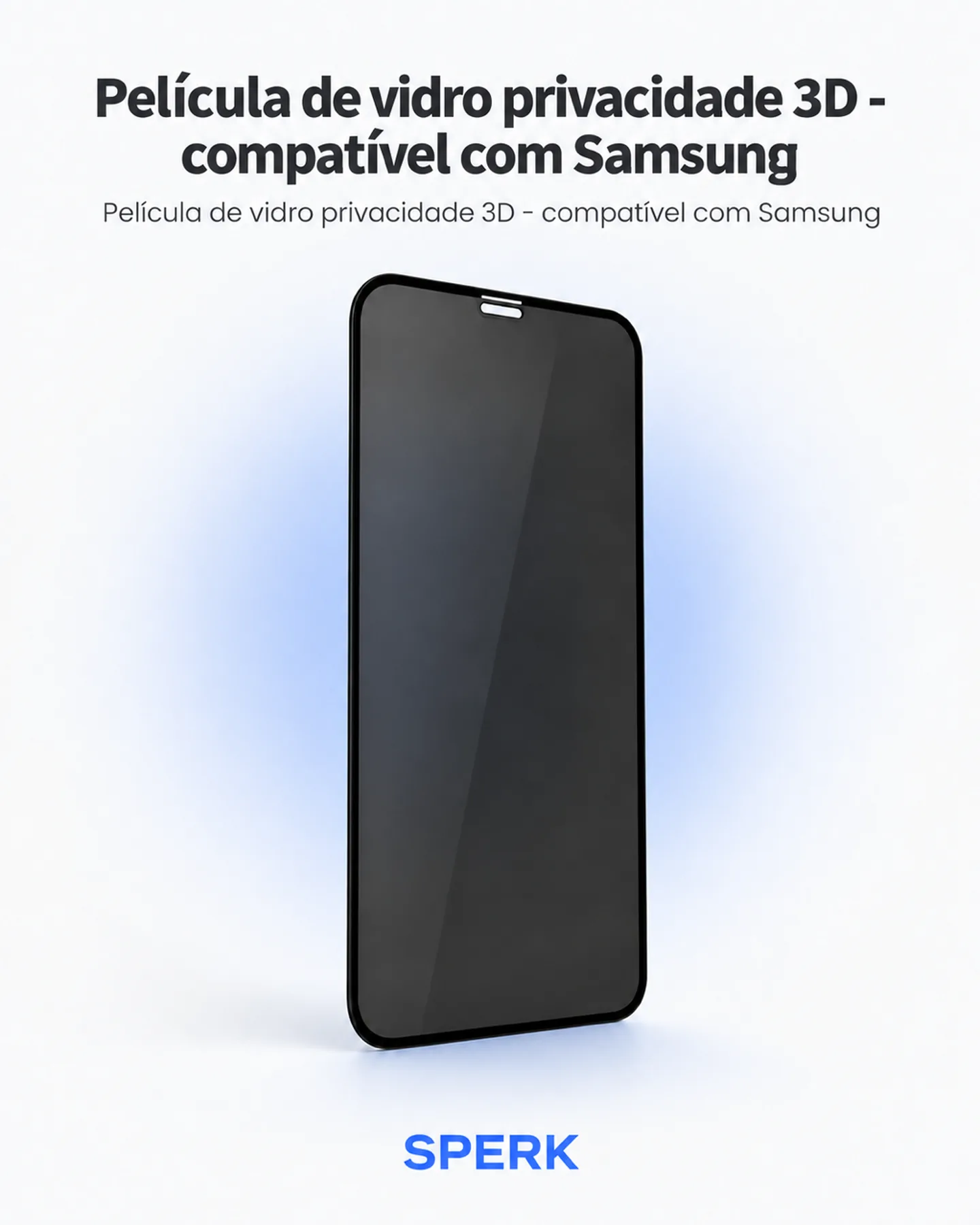 Película de vidro privacidade 3D - compatível com Samsung — painel 1