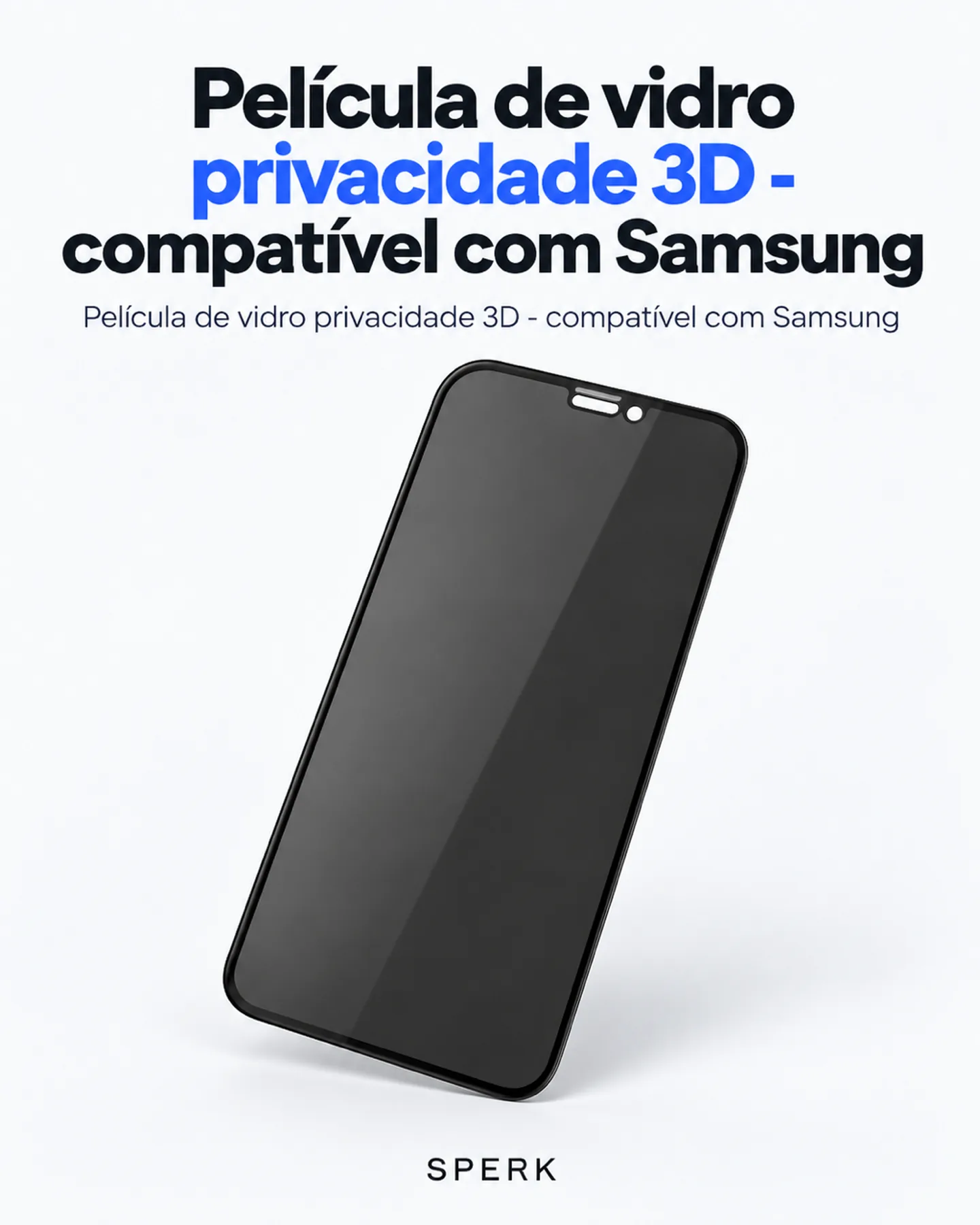 Película de vidro privacidade 3D - compatível com Samsung — painel 2