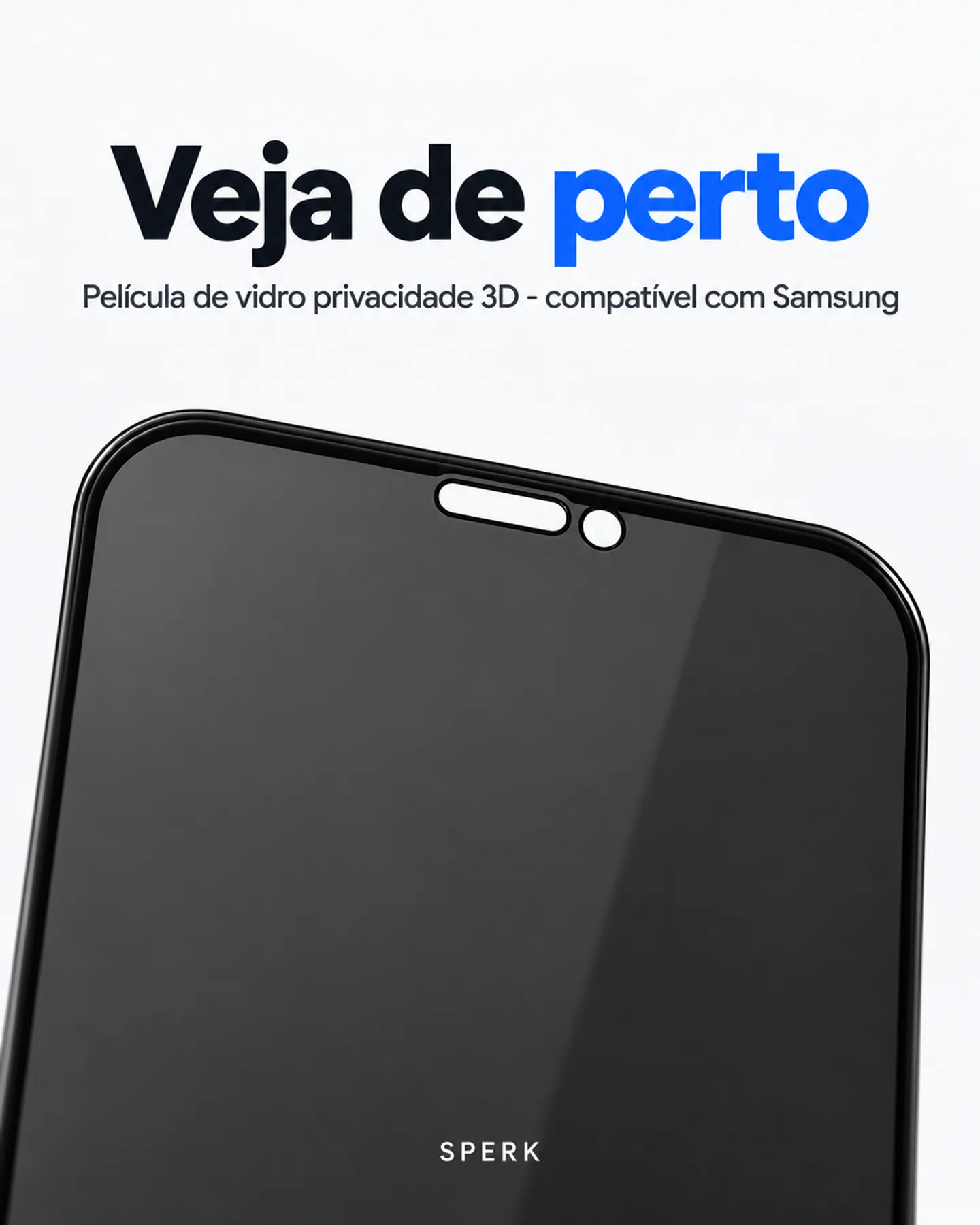 Película de vidro privacidade 3D - compatível com Samsung — painel 3