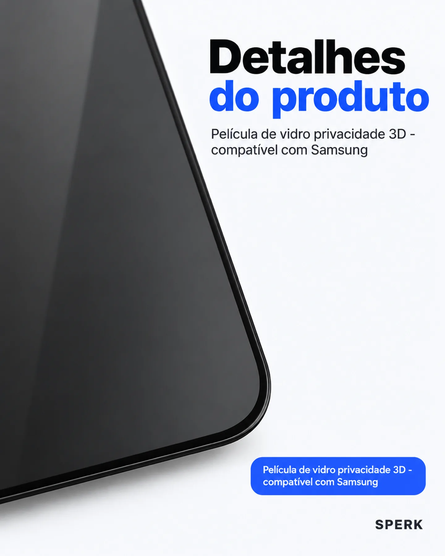 Película de vidro privacidade 3D - compatível com Samsung — painel 5