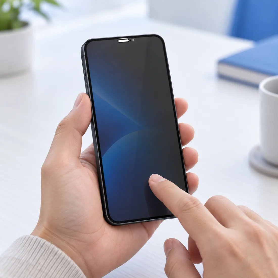 Película de vidro privacidade 3D - compatível com Samsung — uso