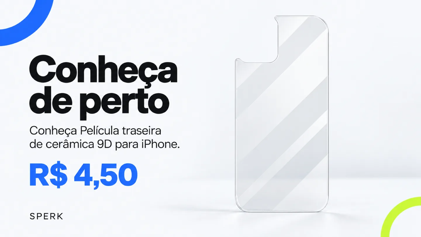 Película traseira de cerâmica 9D para iPhone — heroi descricao