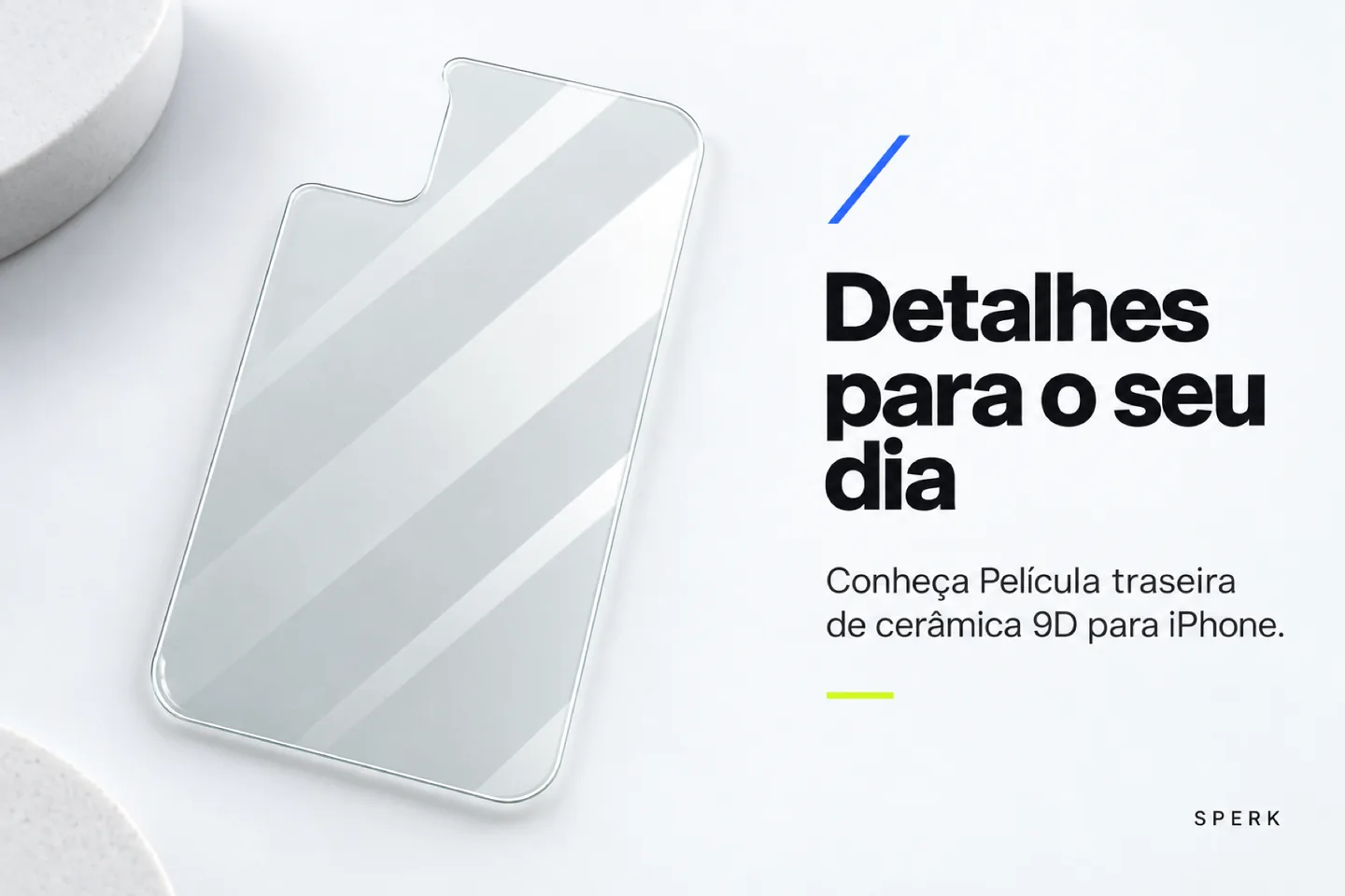 Película traseira de cerâmica 9D para iPhone — diferencial uso
