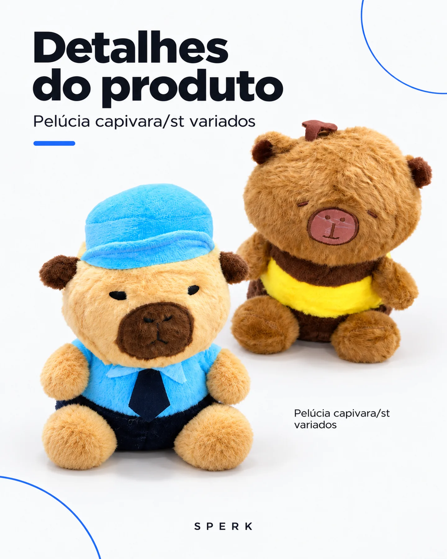 Pelúcia capivara/st variados — painel 5