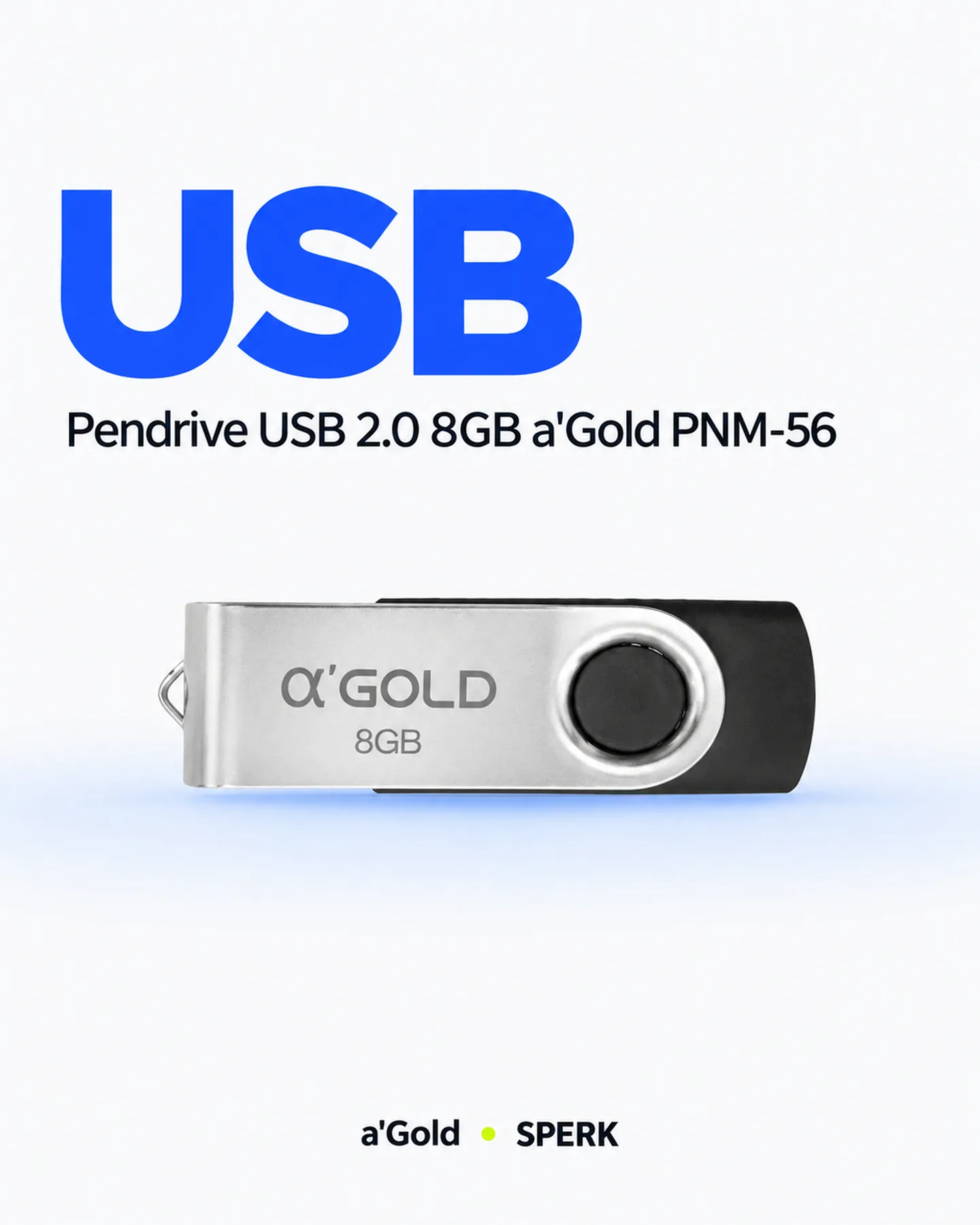 Pendrive USB 2.0 8GB a'Gold PNM-56 — painel 3