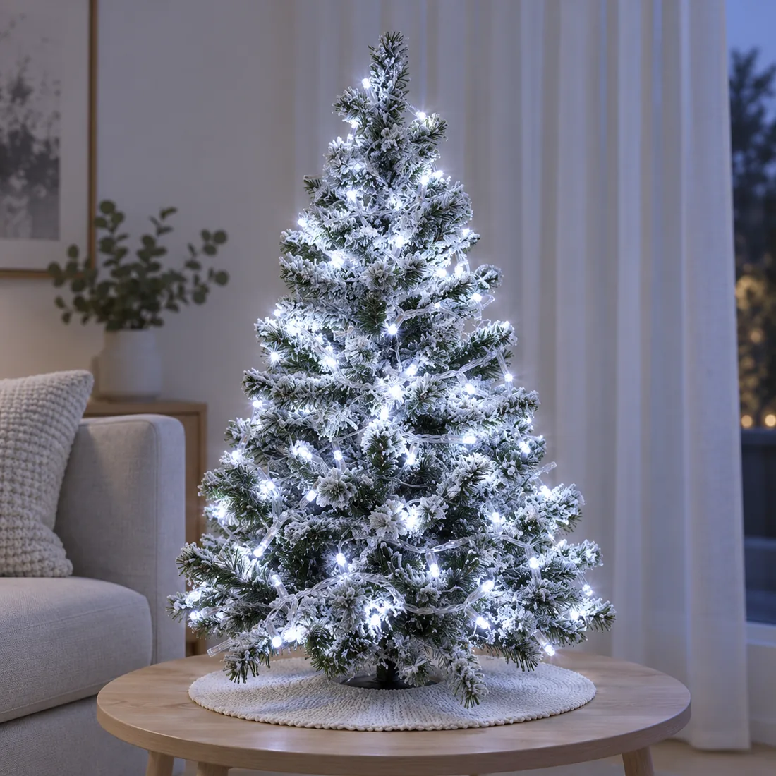 Pisca de natal 100 LEDs branco frio 9 metros – 110V — uso