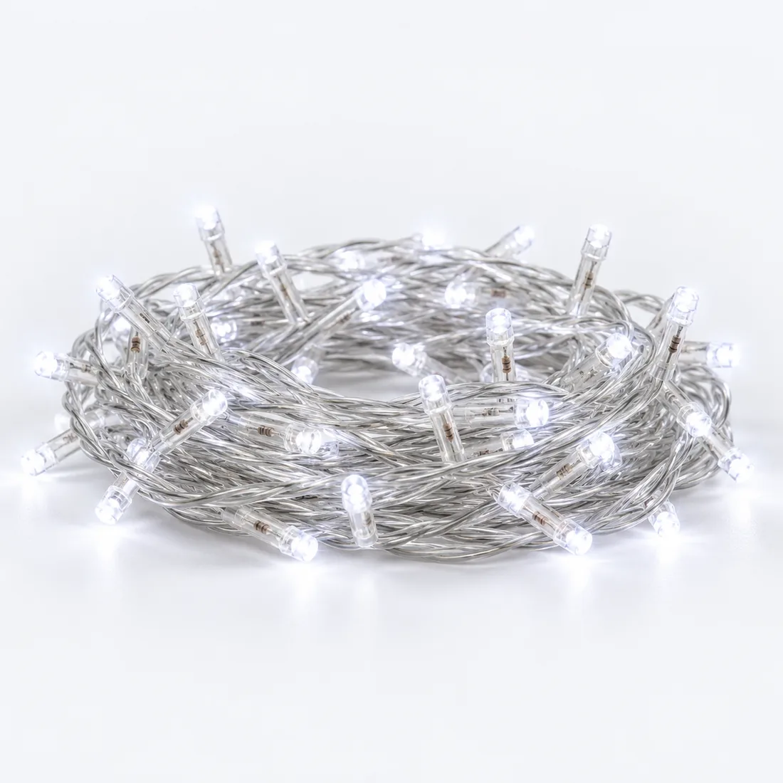 Pisca de natal 100 LEDs branco frio 9 metros – 220V — frente estudio